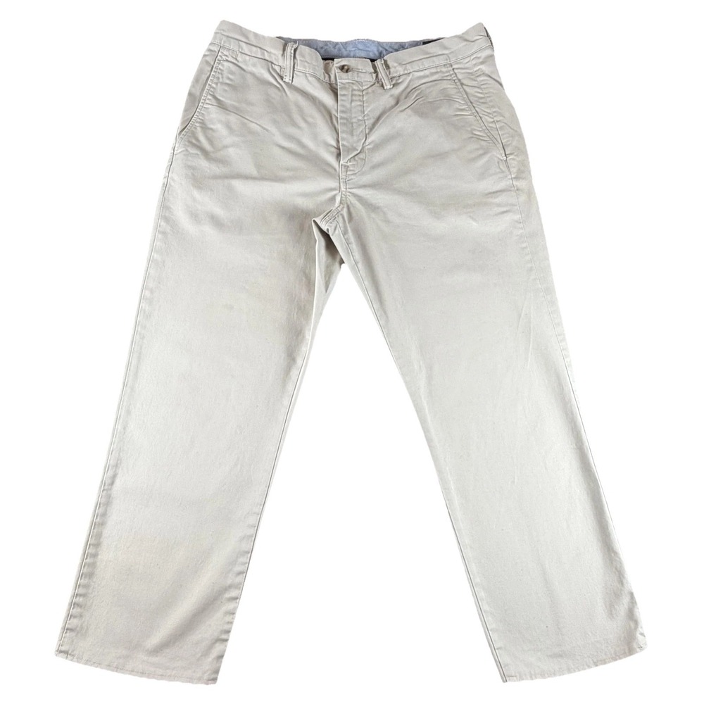 Polo Ralph Lauren Pants Mens 34x32 Beige Chino Stretch Straight Twill Cotton